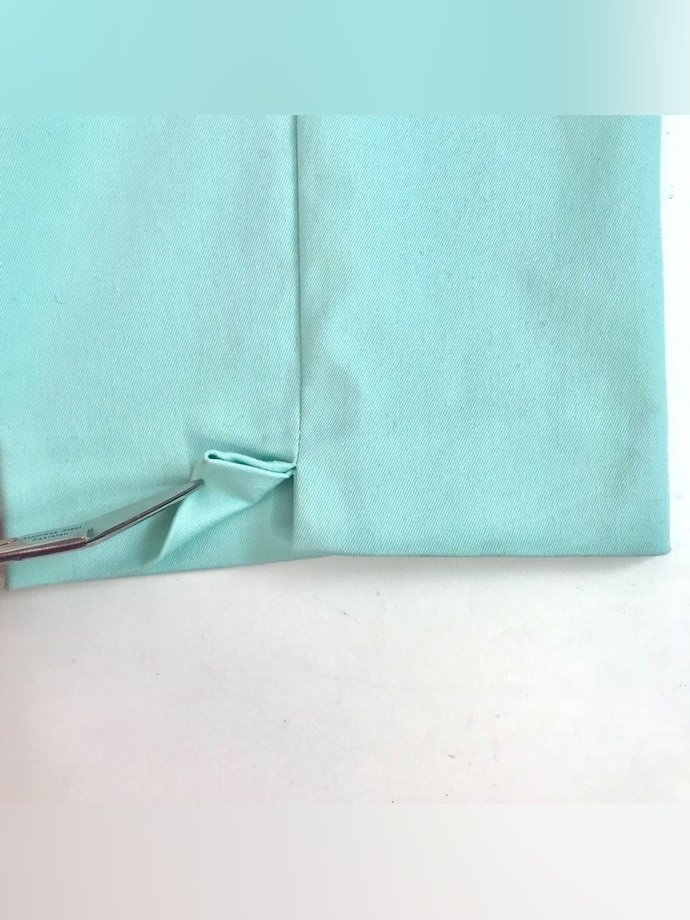 BELLA COLORI Aquamarine Teal Pastel High Waist Tailored Slacks Pants Size 8 - Picture 13 of 16